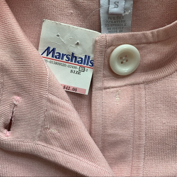 NWT silk Design History pink cardigan w buttons - Picture 7 of 7